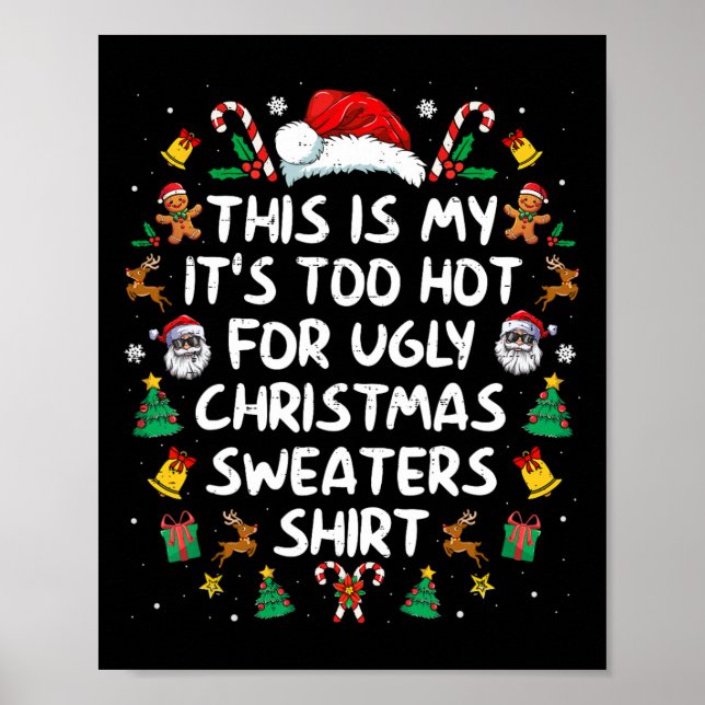 Affiche Il Fait Trop Chaud Pour Les Gros Chandails De Noël (Devant)