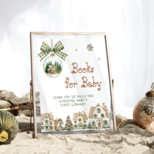 Affiche Il faut des livres de Noël de village pour bébé