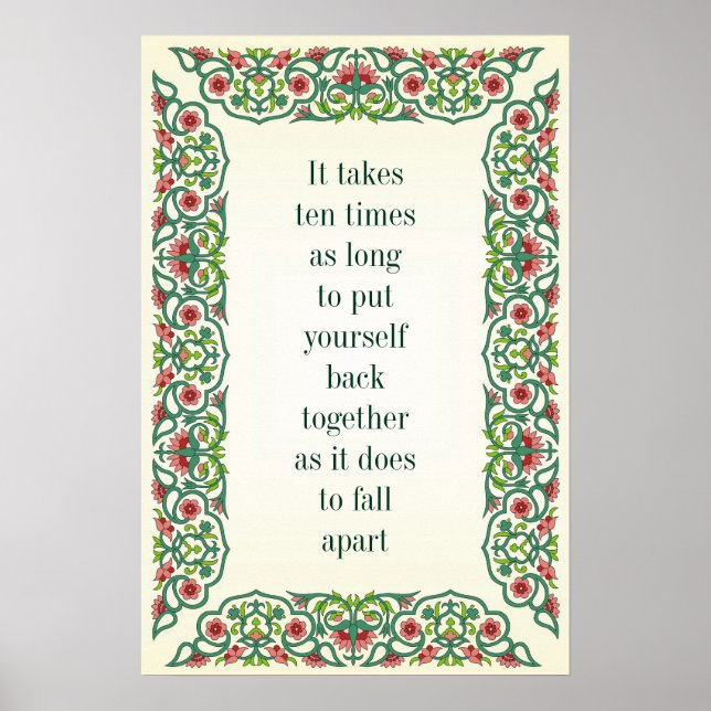 Affiche Il faut dix fois plus de temps pour se remettre (Devant)