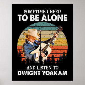 Affiche Il faut être seul et écouter Dwight Yoakam Retro