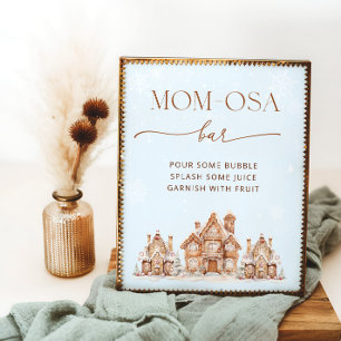 Affiche Il faut un Village Baby shower d'hiver Maman-osa B