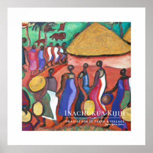 Affiche Il faut un village - cadre du patrimoine Tribal Af