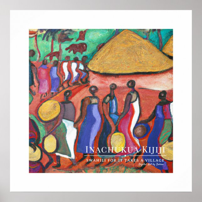 Affiche Il faut un village - cadre du patrimoine Tribal Af (Devant)