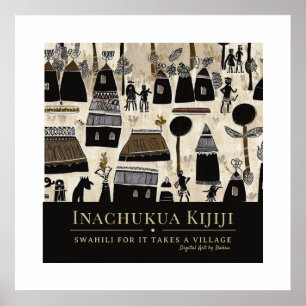 Affiche Il faut un village - cadre du patrimoine Tribal Af