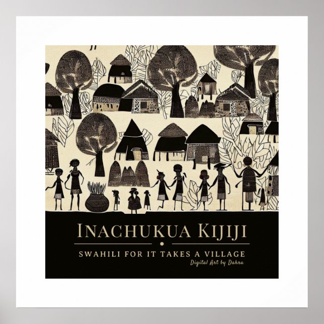 Affiche Il faut un village - cadre du patrimoine Tribal Af (Devant)