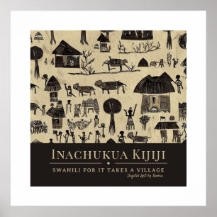 Affiche Il faut un village - cadre du patrimoine Tribal Af