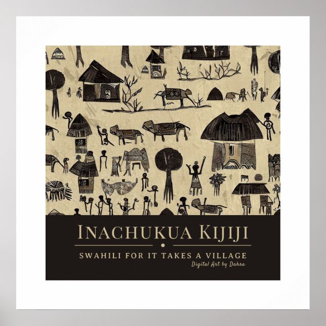 Affiche Il faut un village - cadre du patrimoine Tribal Af (Devant)