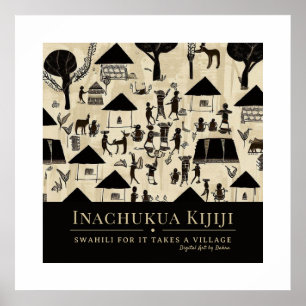 Affiche Il faut un village - cadre du patrimoine Tribal Af