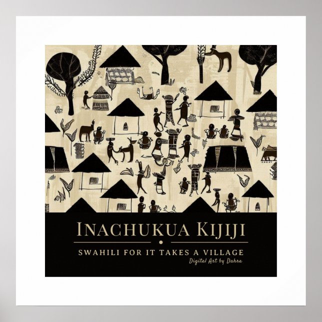 Affiche Il faut un village - cadre du patrimoine Tribal Af (Devant)