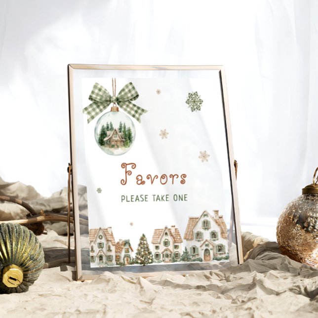 Affiche Il faut un village de Baby showers de Noël Faveurs (Créateur téléchargé)