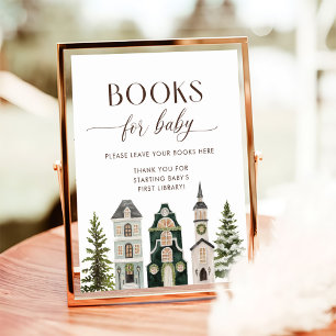Affiche Il faut un village Livres d'hiver pour bébé