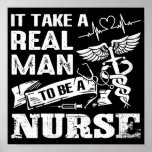 Affiche Il faut un vrai homme pour être infirmière<br><div class="desc">Il faut un vrai homme pour être infirmière</div>