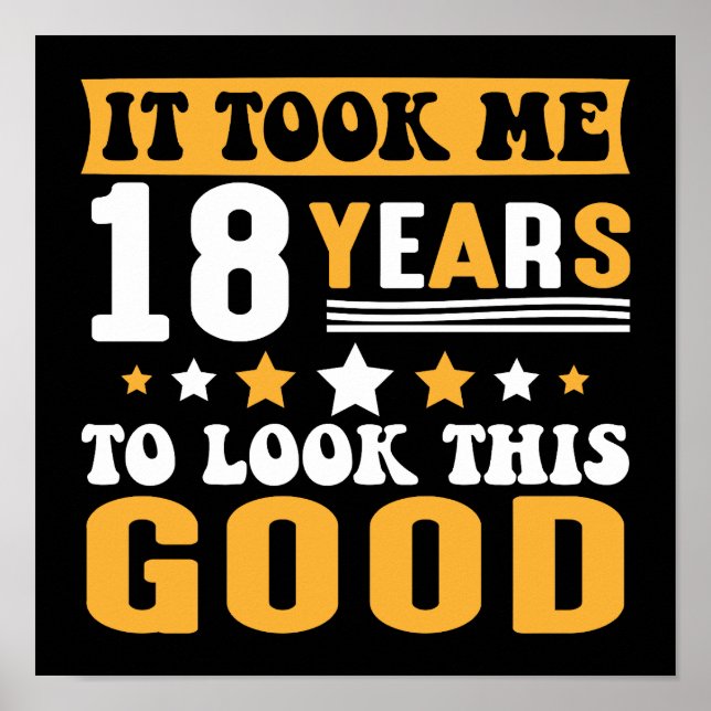 Affiche Il M'A Fallu 18 Ans Pour Regarder Ce Bon Anniversa (Devant)