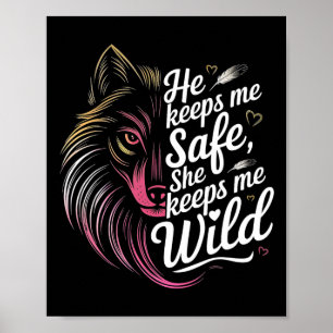 Affiche Il me garde en sécurité Elle me garde Amoureux d'a