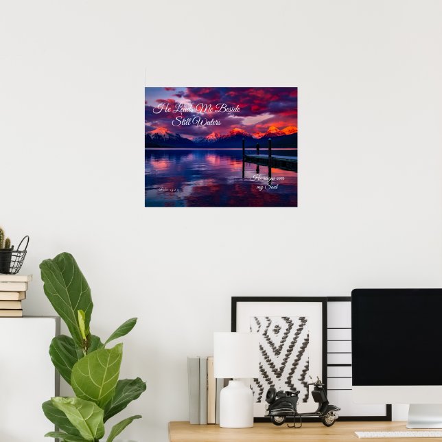Affiche Il Me Mène À Côté De L'Affiche De Ciel Violet D'Ea (Bureau à domicile)
