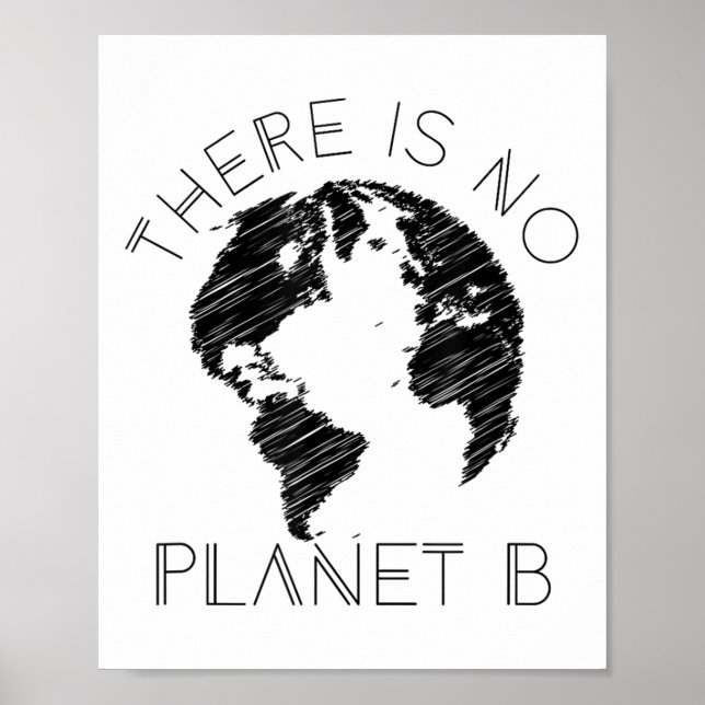 Affiche Il N'Y A Pas De Planète B Monde Contre Le Réchauff (Devant)