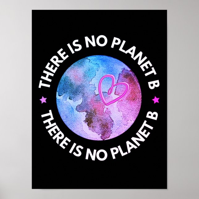 Affiche Il n'y a pas de planète B Terre pourpre (Devant)