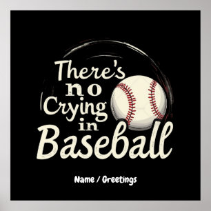 Affiche Il n'y a pas de pleurer au baseball une journée de