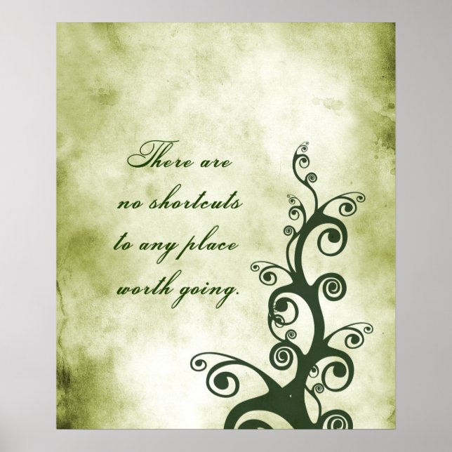 Affiche Il n'y a pas de raccourcis vers n'importe quel end (Devant)