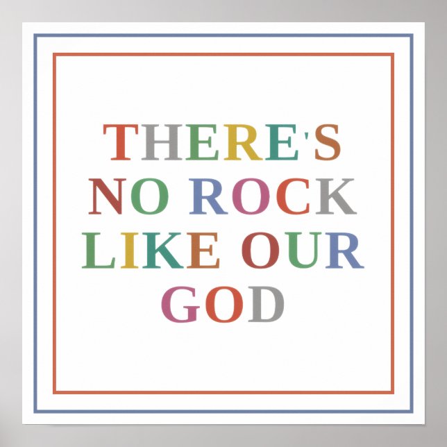 Affiche Il n'y a pas de roc comme notre Dieu Bold Moderne (Devant)