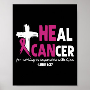Affiche Il peut guérir le cancer génial Conscience du canc