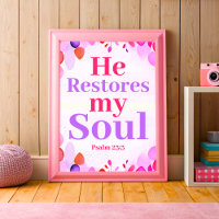 Il restaure mon âme Boho Christian Ado Girl Art