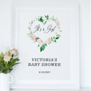 Affiche Il s'agit d'un Baby shower de pêche aux filles