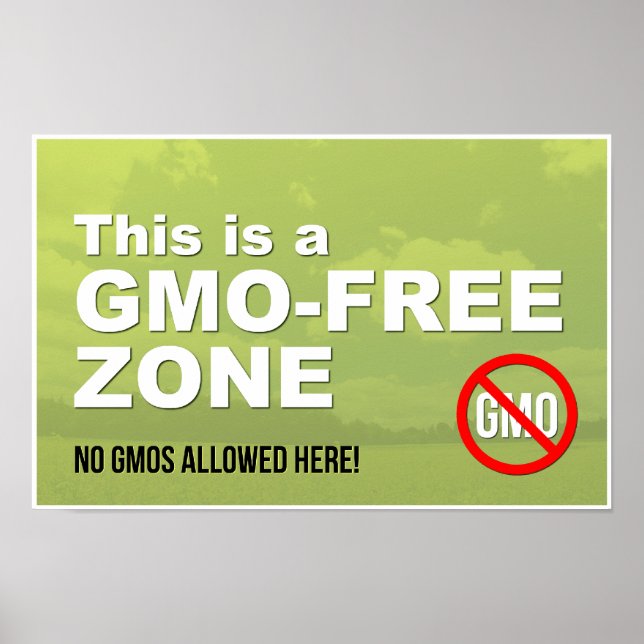 Affiche Il s'agit d'un panneau de fenêtre Zone sans OGM (Devant)