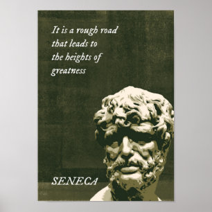 Affiche Il s'agit d'une route rude qui mène aux hauteurs d