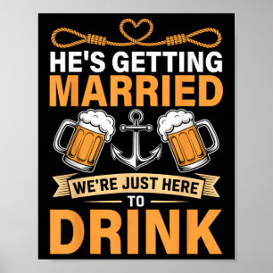 Affiche Il Se Marier Groomsmen Amoureux Bachelor Party