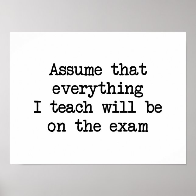 Affiche Il sera à l'examen (Devant)