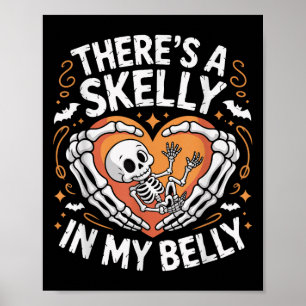 Affiche Il Skelton Dans Mon Ventre Skeleton Femmes Hallowe