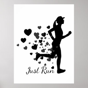 Affiche Il suffit d'exécuter Custom Name Runners Marathon
