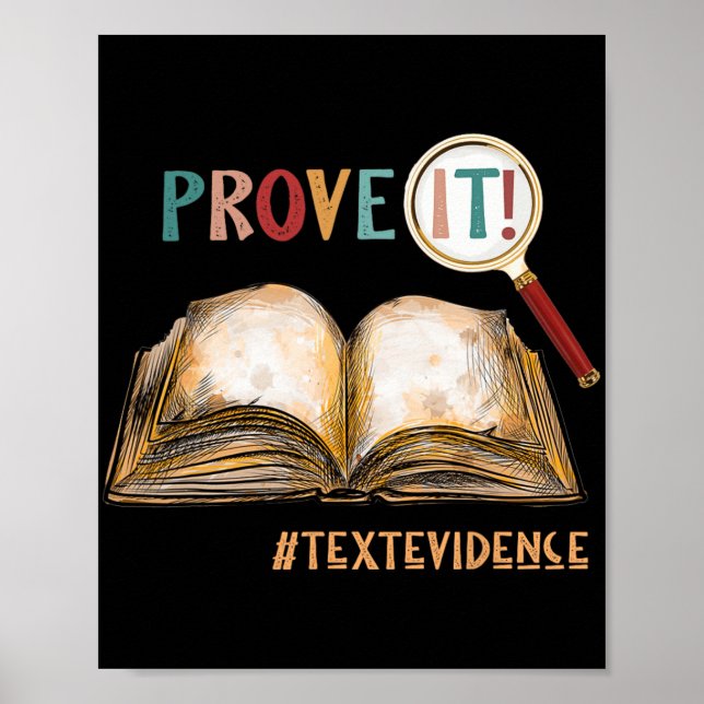 Affiche Il Texte Preuves Drôle Jour De Test Cadeaux Pour L (Devant)