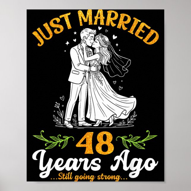 Affiche Il y a 48 ans mariés toujours forts anniversaire  (Devant)