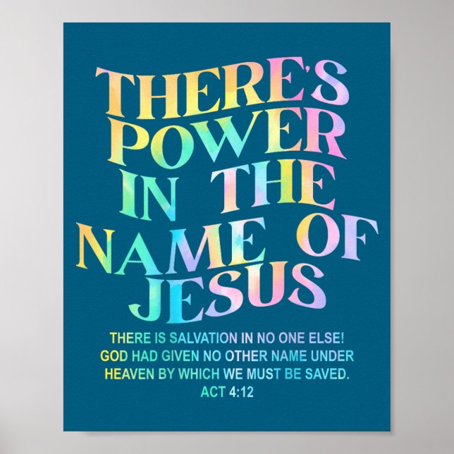 Affiche Il y a du pouvoir au nom de Jésus, conception de f (Devant)