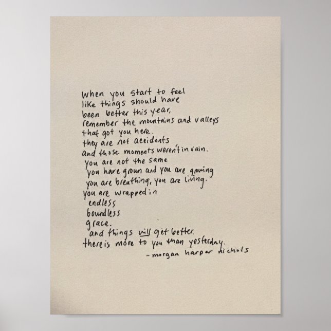 Affiche Il Y A Plus Pour Vous Qu'Hier - Un Poème (Devant)