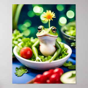 Affiche Il Y A Une Grenouille Dans Ma Salade