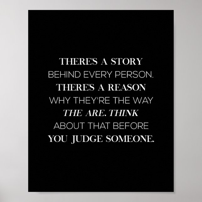 Affiche il y a une histoire derrière chaque personne il y  (Devant)