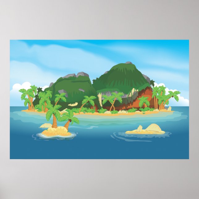 Affiche Île au trésor tropical (Devant)