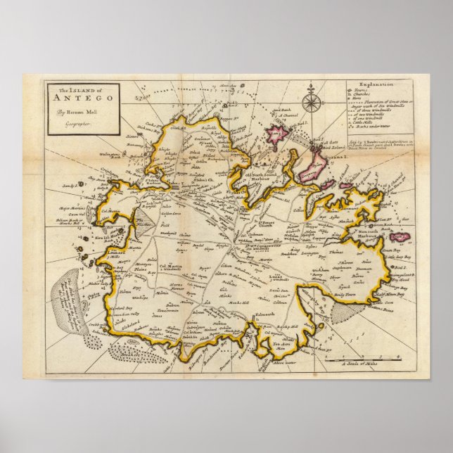 Affiche Île d'Antego (Devant)