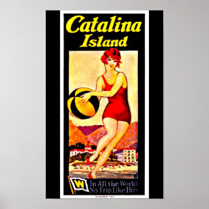 Affiche Île d'Art-Catalina de voyage d'Affiche-Cru