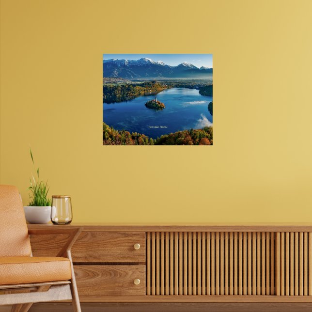 Affiche Île de Bled, Slovénie, pittoresque (Salon 2)