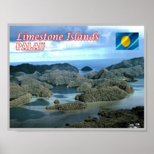 Affiche Île de calcaire - Palau -