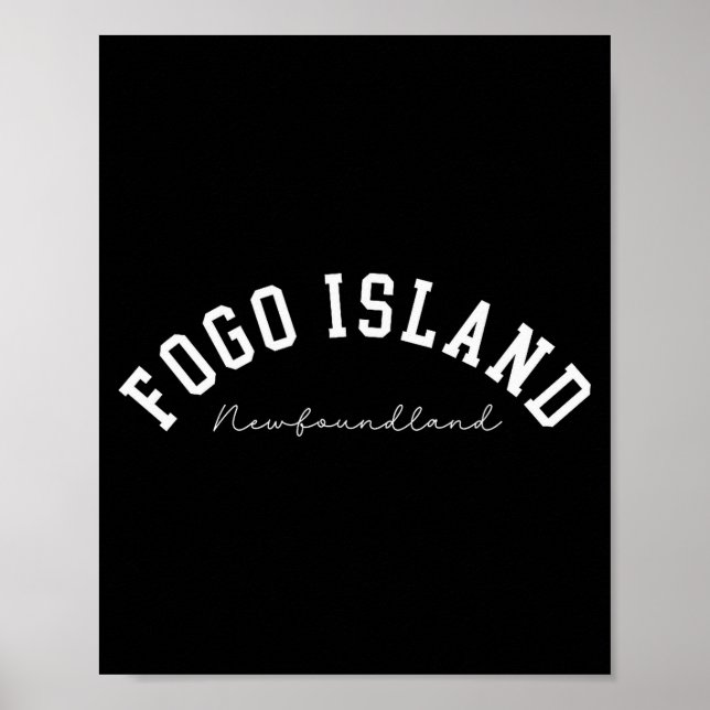 Affiche Île de Fogo Terre-Neuve Canada Collège Texte  (Devant)