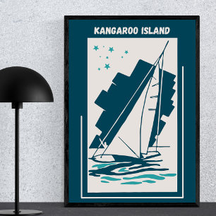 Affiche Île de Kangaroo en Australie - Voile Vintage