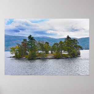 Affiche Île de Lake George, New York