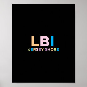 Affiche Île de Long Beach Nj Vacances Colorées