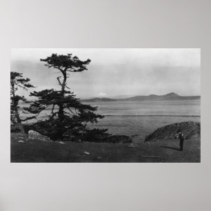 Affiche Ile de Lopez, WA - Détroits de Rosario et Mont Bak