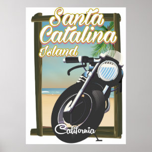 Affiche Île de Père Noël Catalina, la Californie